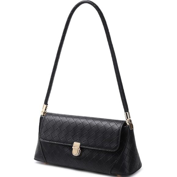 Women Black Gold Imported Vintage Retro Classic Cute Hobo Tote Mini Clutch Bags - Picture 3 of 4